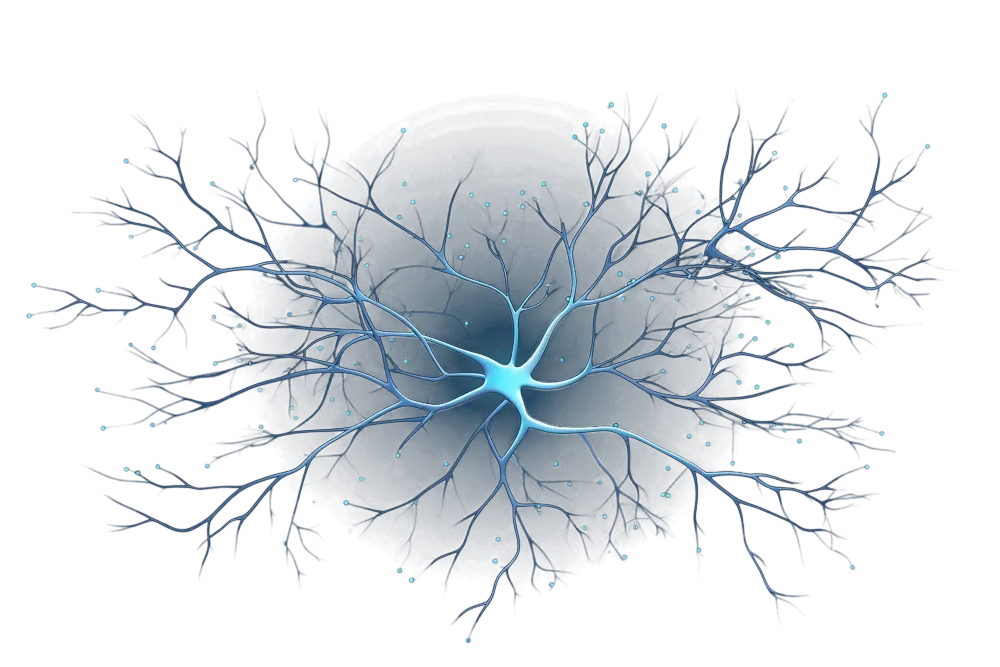 Neural network visualization showing connected neurons